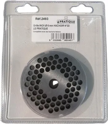 Image de 1 Grille Inox ø 6 Mm Universelle Hachoir N°22  - Le Pratique