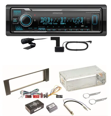 Produktbild von Kenwood KMM-BT508DAB Bluetooth DAB USB Digitalradio Einbauset für Audi A4 B6 B7