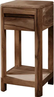 Image de MASSIVMOEBEL24 | Table d'appoint 30x30 Palissandre teinté Smoked cherry TORONTO #112