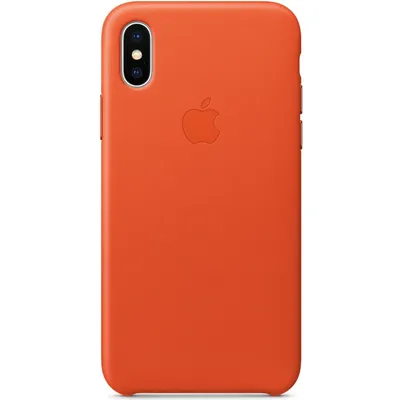 Produktbild von Apple iPhone X Handyhülle, Echtleder Orange Backcover, Mikrofaser-Innenfutter, Aluminiumtasten, passgenauer Schutz, kabelloses Laden, europäisches Leder, natürliche Patina