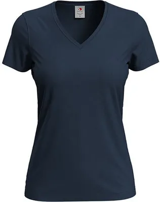 Immagine prodotto di Stedman ST2700 | Maglietta classica da donna con scollo a V - Colore: Blue Midnight - Taglia: M