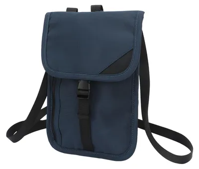 Immagine prodotto di Custodia per passaporto con blocco RFID, nylon impermeabile, grande capienza, borsa da viaggio per contanti, carte di credito, documenti, telefoni, blu