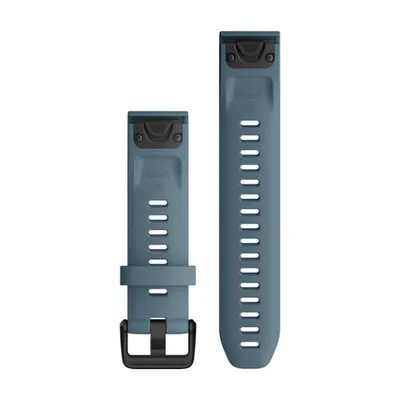 Image de Garmin bracelet de remplacement QuickFit20 silicone bleu/gris ardoise