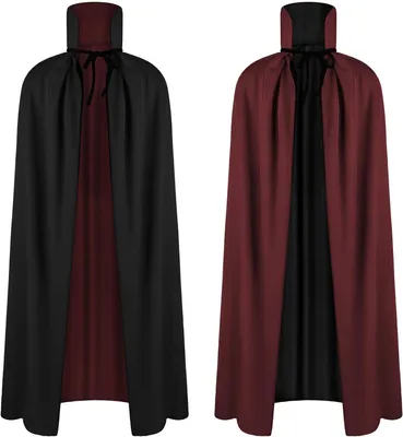Obrázok produktu pre Halloween Dvojvrstvový Plášť, Uni Upírske Kostým, Plná Dĺžka, s Kapucňou, na Halloween