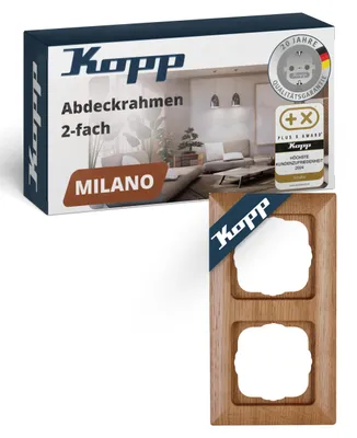 Produktbild von Kopp MILANO Abdeckrahmen Eichen-Echtholz 8,0 x 8,0 cm