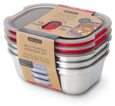 Zdjęcie produktu dla Zestaw 3 pojemników do przygotowywania posiłków ze stali nierdzewnej