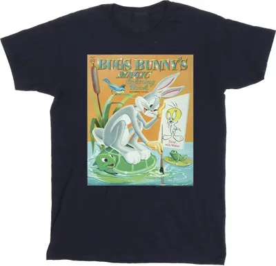 Produktbild von Looney Tunes - "Bugs Bunny Colouring Book" T-Shirt für Herren BI35972 (S) (Marineblau)