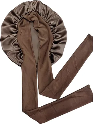 Obrázok produktu pre INF Čiapka na spanie zo 100% hodvábu Mulberry Silk pre ženy kávu
