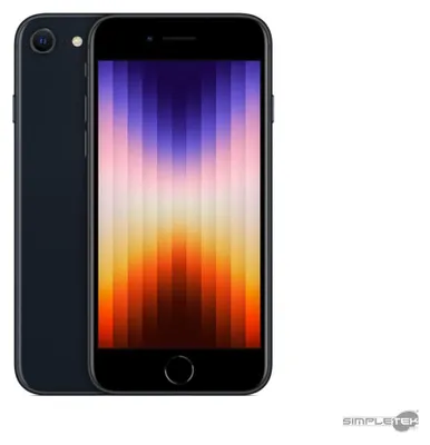 Imagen del producto de Apple iPhone SE, pantalla de 11,9 cm (4,7"), resolución de 1334 x 750 píxeles, 128 GB de almacenamiento, cámara de 12 MP, sistema operativo iOS 15, color negro
