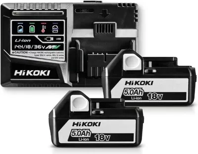 Image de Hikoki Bsl1850 X2 5.0Ah Battery + Uc18Ysl3 Charger