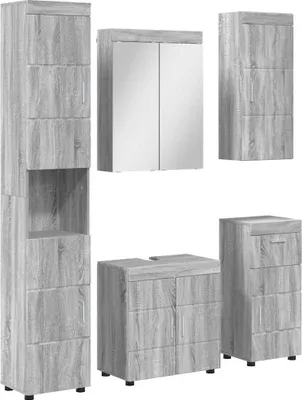 Productafbeelding van vidaXL Badkamerkastset TULUM, 5-delig, Sonoma-grijs, 60 x 34 x 63 cm