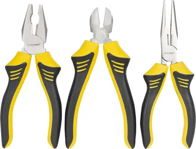 Obrázok produktu pre FIELDMANN FDN 1020 Sada 3 kusov klieští, kliešte kombinované 150 mm, kliešte diagonálne 150 mm, kliešte štiepacie 150 mm