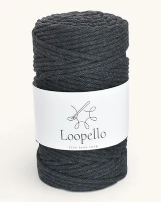 Produktbild von Loopello Baumwollkordel Pro 5 mm 100 m – Anthrazit
