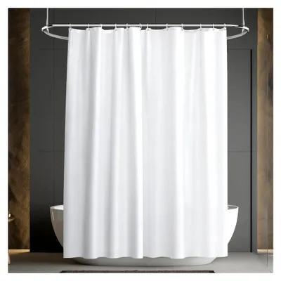 Produktbild von Duschvorhang 180 x 200 cm aus Polyester, wasserdicht, mit 12 Ringen, waschbar und schnelltrocknend, antibakteriell für Bad und Dusche