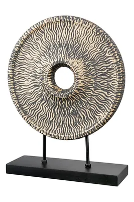 Immagine prodotto di Gilde Skulptur, rund, "Tigre", Keramik, goldfarben, VE 2, L. 7 cm, B. 22 cm, H. 33 cm 28896 4063387288962