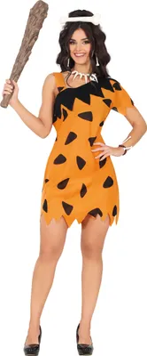 Produktbild von Troglodyten Karneval Kostüm Steinzeit Look Wildfang Urzeit Party Outfit, Größe: 42 - 44 (L) Farbe: Orange