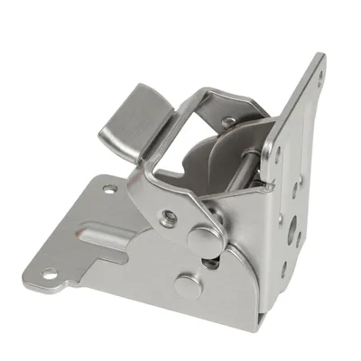 Immagine prodotto di Set da 2 cerniere resistenti per mobili pieghevoli, cerniere ribaltabili con piastra in acciaio rinforzata da 2,0 mm - HINGEZILLA Argento