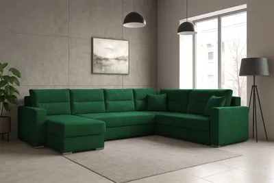 Zdjęcie produktu dla Zestaw wypoczynkowy Narożnik Sofa Zestaw wypoczynkowy Kapitan U z funkcją spania Część dzienna Kronos 19