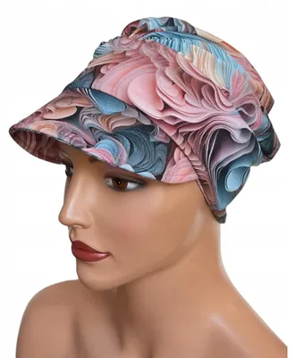 Immagine prodotto di Eva Design: Turbante Jasmina con visiera, modello 413, per donna. Design elegante, realizzato in cotone