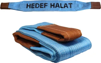 Produktbild von 8 Tonnen Tragfähigkeit 6 Meter Länge Hebegurt Rundschlinge Hebeband Bergegurt aus Polyster mit Endschlaufen für Kran, Abschleppen Blau