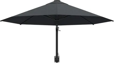 Produktbild von Sonnenschirm zur Wandmontage mit Metall-Mast 300 cm Anthrazit