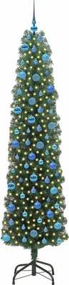 Produktbild von vidaXL Künstlicher Weihnachtsbaum mit 300 LEDs mit Ständer Grün 240 cm