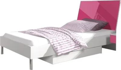 Produktbild von Bett + Nachttisch - Kinderzimmer Schlafzimmer Möbel Betten 2tlg Set Rosa