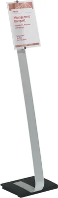 Zdjęcie produktu dla DURABLE Pod?ogowy stojak informacyjny CRYSTAL SIGN® STAND A4, Srebrny, 481823