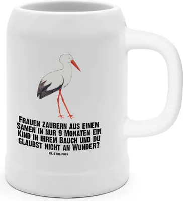 Produktbild von Mr. & Mrs. Panda Seidel Storch - Weiß - Geschenk, Schwanger, Baby, Steinkrug, Keramikkrug, Tiere, Krug, Störche, Geburt, Humpen, Tonkrug, Mütter, Mutter