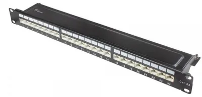 Image de Good Connections Patchpanel 19"Cat. 6A  24-P. 1 HE schw.