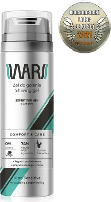 Obrázok produktu pre Gél na holenie Wars Expert for Men Comfort & Care - Aloe Vera & Opuntia 200 ml