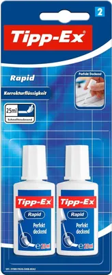 Zdjęcie produktu dla TIPP Ex Rapid white 25ml opakowanie 2 szt