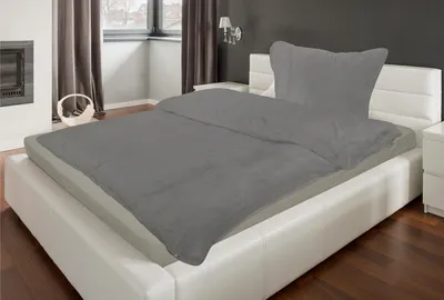 Produktbild von Bettwäsche CASHMERE TOUCH Flanell Anthrazit mit Reißverschluss 135x200 cm + 80x80 cm