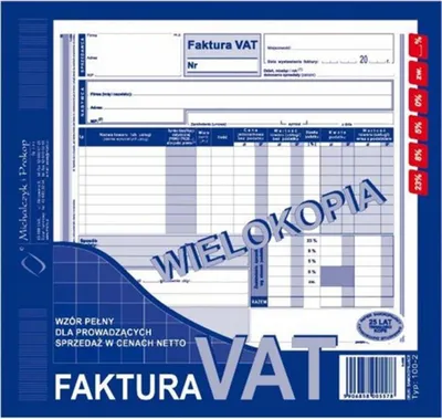 Zdjęcie produktu dla Nd39_319282 Druk Fakt Vat Net Wielokop 2/3A4/80K