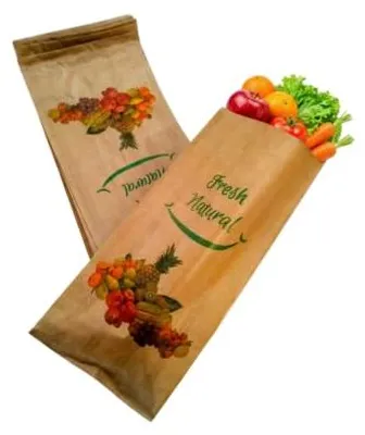 Kraftpapier-Lebensmittelbeutel, 50 St., 14x29 cm, feuchtigkeitsabweisend