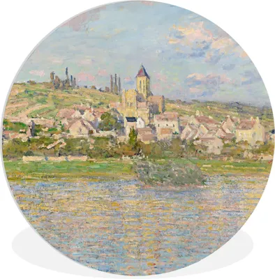 Produktbild von MuchoWow® Rundes Wandbild - Runde Bilder Vétheuil - Claude Monet Ø 90 cm Kreis Wanddekoration Kunststoff - Wandkreis - Wandschmuck - Wand-Kreis - Wohnzimmer - Bild - Runde - Wanddeko - Dibond - Kunstdrucke