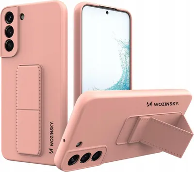 Produktbild von Wozinsky Kickstand Case Silikonhülle mit Ständer für Samsung Galaxy S22+ rosa