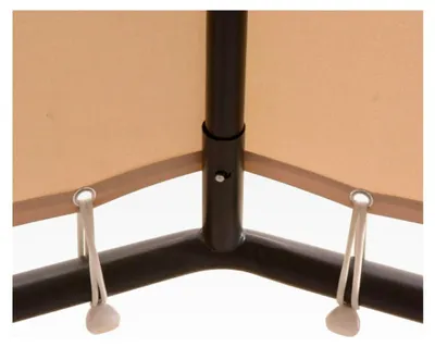 Produktbild von Pavillon Überdachung Gartenzelt Bierzelt Festzelt Gartenpavillon Sonnenschutz Pergola Garten Terrasse 4x4m Stahl Beige