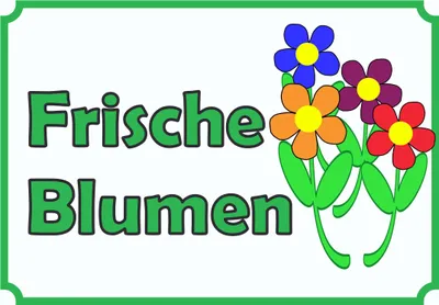 Produktbild von Verkaufsschild Schild Blumen A6 (105x148mm)