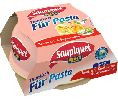 Immagine prodotto di Saupiquet tonno per pasta con aglio e peperoncino 160g