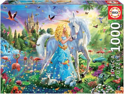 Image de Educa Puzzle. La Princesse et la Licorne 1000 Teile