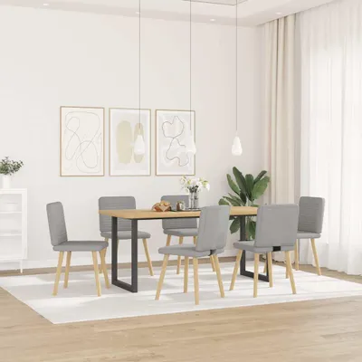 Produktbild von vidaXL Esszimmerstühle 6 Stk. Wolkengrau Stoff