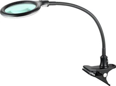 Produktbild von Lumeno 680X LED Klemmleuchte mit 30 SMD-LEDs, 6 Watt und 550 Lumen Farbe: Schwarz, Größe: 5 Dioptrien