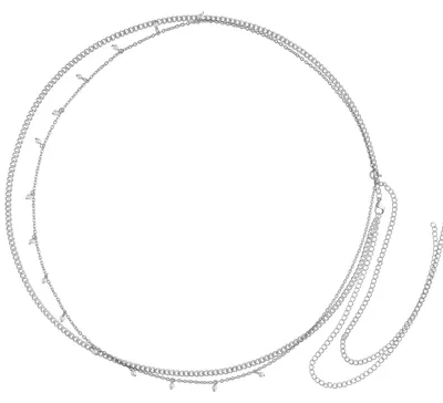 Produktbild von Wildcat Bauchkette - Synthetic Pearl Double Belly Chain - Silber - Chirurgenstahl 316L - wasserfest, langlebig, hautverträglich, Silber