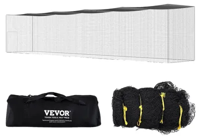 Produktbild von VEVOR Baseball-Schlagnetz, Professionelles Softball-Baseball-Schlagtraining-Netz, Tragbares Übungspitching-Gitter mit Tür & Tragetasche, Robustes geschlossenes PE-Netz, 35FT (NUR NETZ), 21,7 m