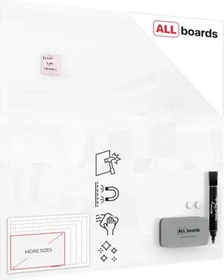 Produktbild von Glasboard - Premium SUPERWHITE Perlweiß 120x120 cm + GRATIS