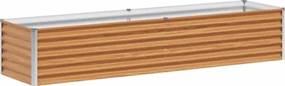 Produktbild von Hochbeet Hellbraun 195 x 50 x 36 cm Verzinkter Stahl