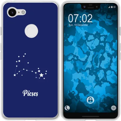 Produktbild von PhoneNatic Case kompatibel mit Google Pixel 3 XL Silikon-Hülle SternzeichenPisces M1