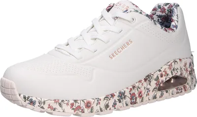 Produktbild von Skechers Uno - Safari Time Damen Fashion-Sneaker mit Blumenprint Cremeweiß (White/Multi), 155412-WMLT