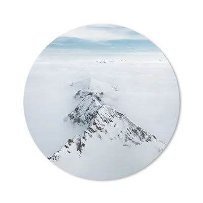 Produktbild von MuchoWow® Mauspad Mousepad Alpen - Schnee - Berg 20x20 cm - Mousepads - Maus Mat - Pad - Mausunterlage - Schreibtischmatte